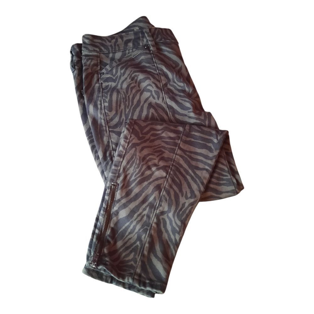 White House Black Market Zebra Print Ankle Jeans